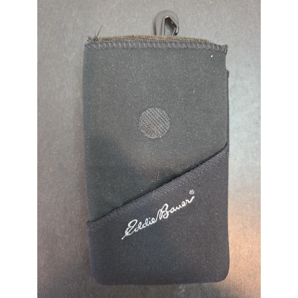 Eddie Bauer Narrow Neck Or Belt Travel Wallet Organizer Black With Clip
